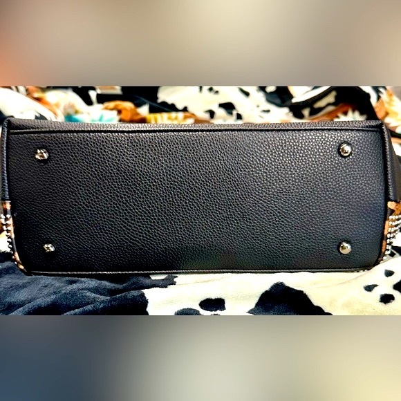 NWT Sandra Ling Leopard Bling Upcycled Hobo Bag - Picture 12 of 16